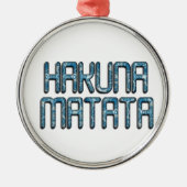 美しい驚くべきスワヒリ文字引用文デザイン メタルオーナメント (正面)