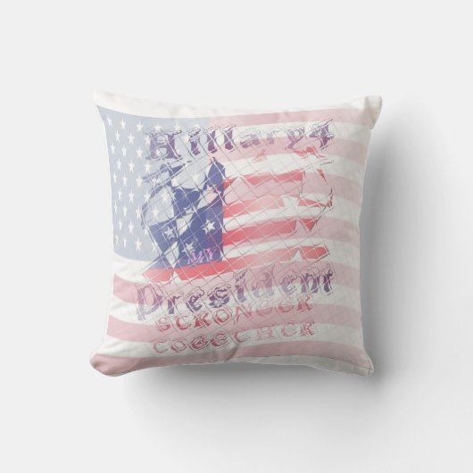 美しい驚くべきヒラリー4アメリカ合衆国大統領最新 クッション (正面)