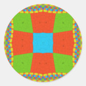 美しい驚くべきヨーロッパのカラフル民族ベクトル ラウンドシール (正面)