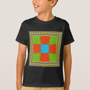 美しい驚くべきヨーロッパのカラフル民族ベクトル Tシャツ