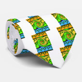 美しい驚くべき波状の夏の波のフローラ色 ネクタイ (ロール)