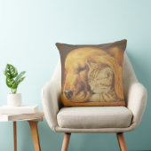 美しい驚くべき猫と犬の赤ちゃんアートプリント クッション (椅子)