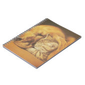 美しい驚くべき猫と犬の赤ちゃんアートプリント ノートブック (左側)