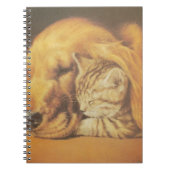 美しい驚くべき猫と犬の赤ちゃんアートプリント ノートブック (正面)
