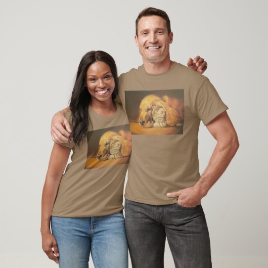 美しい驚くべき猫と犬の赤ちゃんアートプリント Tシャツ (ユニセックス)