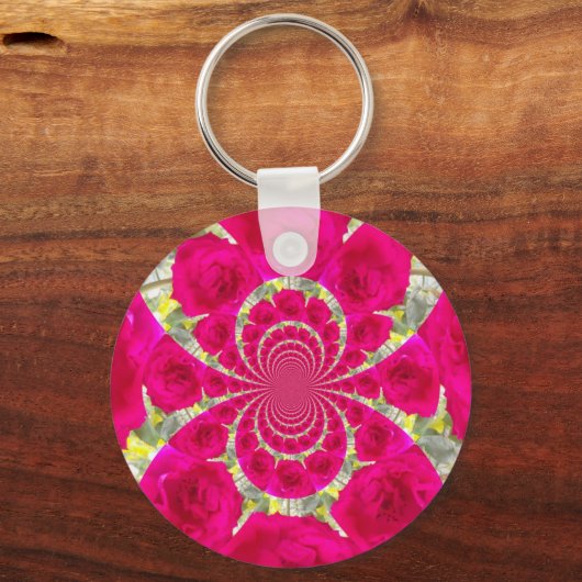 美しい驚くべき赤いバラ.jpg キーホルダー (正面)