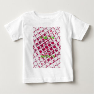 美しい驚くべき赤スタイリッシュ鏡イメージアート ベビーTシャツ