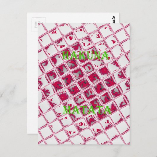 美しい驚くべき赤スタイリッシュ鏡イメージアート ポストカード (正面/裏面)