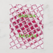 美しい驚くべき赤スタイリッシュ鏡イメージアート ポストカード (正面)