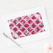 美しい驚くべき赤スタイリッシュ鏡イメージアート 長方形シール (封筒)