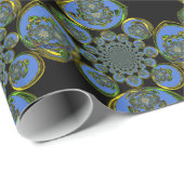 美しい驚くべき青い黄色 ラッピングペーパー (ロールコーナー)