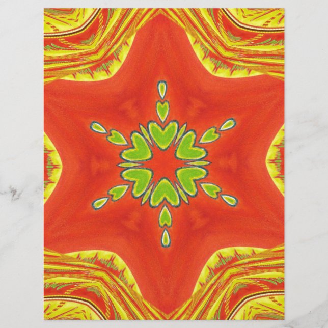 美しい驚くべき黄金の赤アフリカのモチーフ色 (正面)