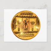 美しい驚くべき黄金の赤アフリカの民族芸術 ポストカード (正面)