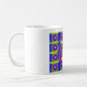 美しい驚カラフルくべき渦ベクトル幾何学 コーヒーマグカップ (左)