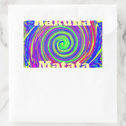 美しい驚カラフルくべき渦ベクトル幾何学 長方形シール (バッグ)