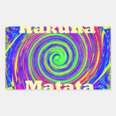 美しい驚カラフルくべき渦ベクトル幾何学 長方形シール (正面)