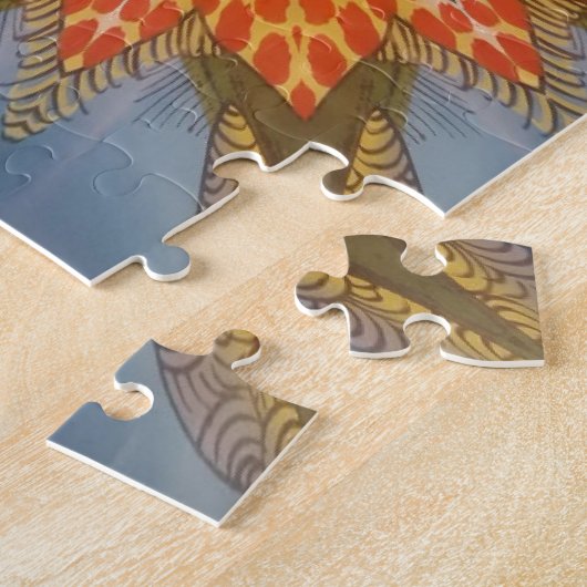 美しい驚フェミニンくべきアフリカデザイン動物 ジグソーパズル (側面)