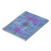 美しい驚モダンくべきデニムデザイン:日最高の曜 ノートパッド (回転)