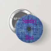 美しい驚モダンくべきデニムデザイン：日最高の曜 缶バッジ (正面&裏面)