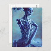 美しい骨格骨の女性 ポストカード (正面/裏面)