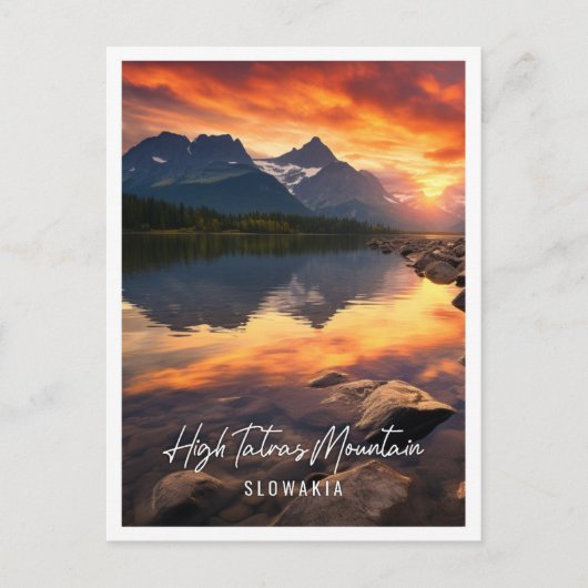 美しい高いタトラ山のスローガリア ポストカード (正面)