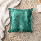 美しい高級ティール(緑がかった色)幾何学模様の枕 クッション (ブランケット)