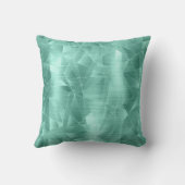 美しい高級ティール(緑がかった色)幾何学模様の枕 クッション (裏面)