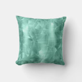 美しい高級ティール(緑がかった色)幾何学模様の枕 クッション (正面)