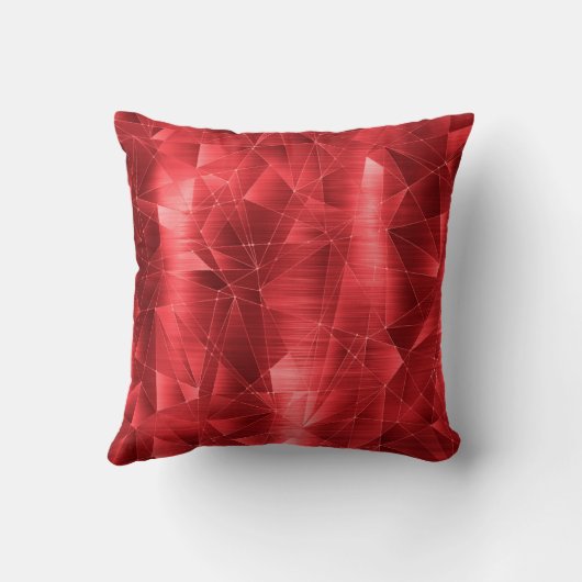 美しい高級赤幾何学模様の枕 クッション (裏面)