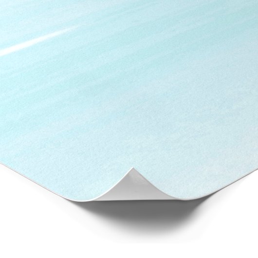 美しい高解像度の水色と抽象芸術 ポスター (角)