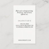 美しい髪とメイクアップ/花柄 名刺 (裏面)