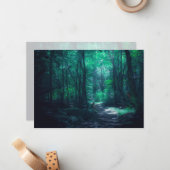 美しい魅惑の森の森の自然写真 ノートカード (正面/裏面インサイチュ)