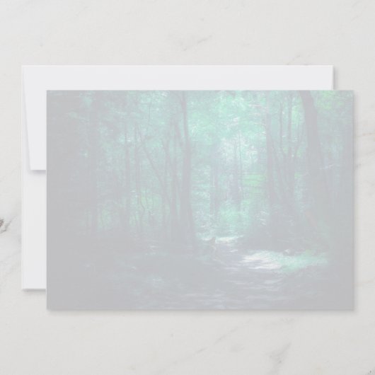 美しい魅惑の森の森の自然写真 ノートカード (裏面)