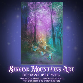 美しい魅惑の森の蝶の切り離し 薄葉紙