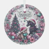 美しい魅惑的なクリスマスの装飾 ガラスオーナメント (正面)