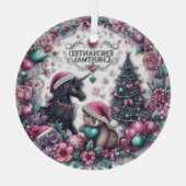 美しい魅惑的なクリスマスの装飾 ガラスオーナメント (裏面)