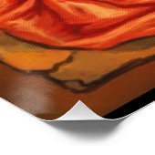 美しい魔女ヴィンテージハロウィングリーティング ポスター (コーナー)