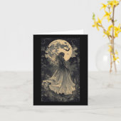 美しい魔女 ゴシックファンタジー ヴァンパイア 月光 カード (黄色い花)