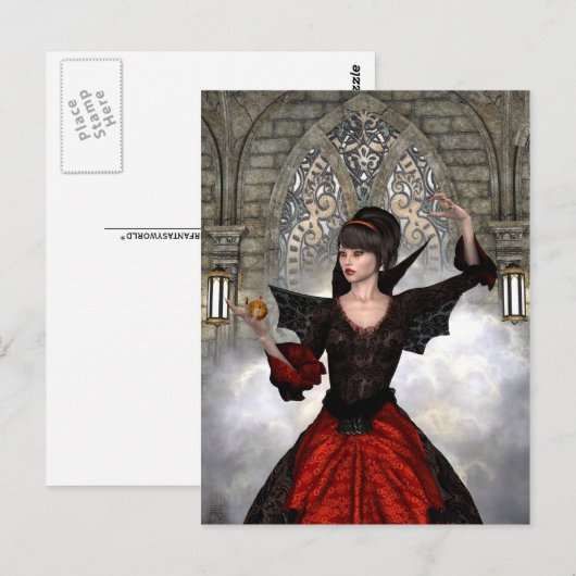美しい魔女 ポストカード (正面/裏面)