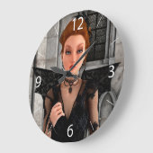 美しい魔女 ラージ壁時計 (傾斜)