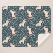 美しい魔法のユニコーンパターン シェルパブランケット (正面(横))