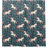 美しい魔法のユニコーンパターン シャワーカーテン (正面)