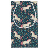 美しい魔法のユニコーンパターン スモールペーパーバッグ (裏面)