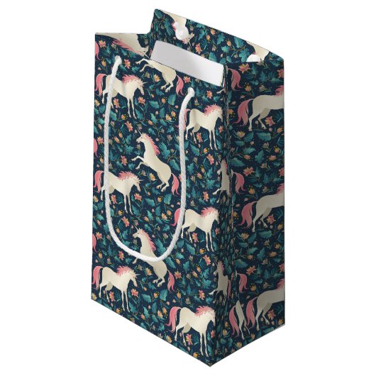 美しい魔法のユニコーンパターン スモールペーパーバッグ (正面アングル)