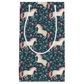 美しい魔法のユニコーンパターン スモールペーパーバッグ (正面)