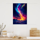 美しい魔法の北の光 ポスター (キッチン)