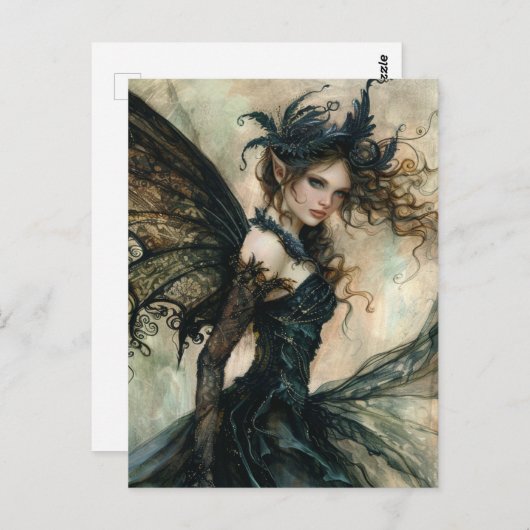 美しい魔法の妖精 ポストカード (正面/裏面)