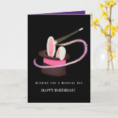 美しい魔法の誕生日カード カード (黄色い花)