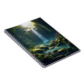 美しい魔法の魔法の森の滝 ノートブック (右側)