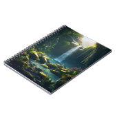 美しい魔法の魔法の森の滝 ノートブック (左側)